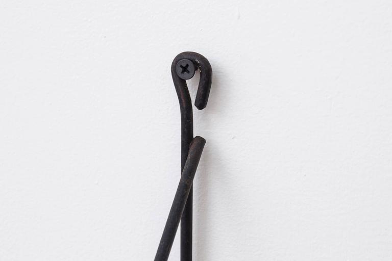 Single Red Enameled Metal Pilastro Shelf at 1stdibs