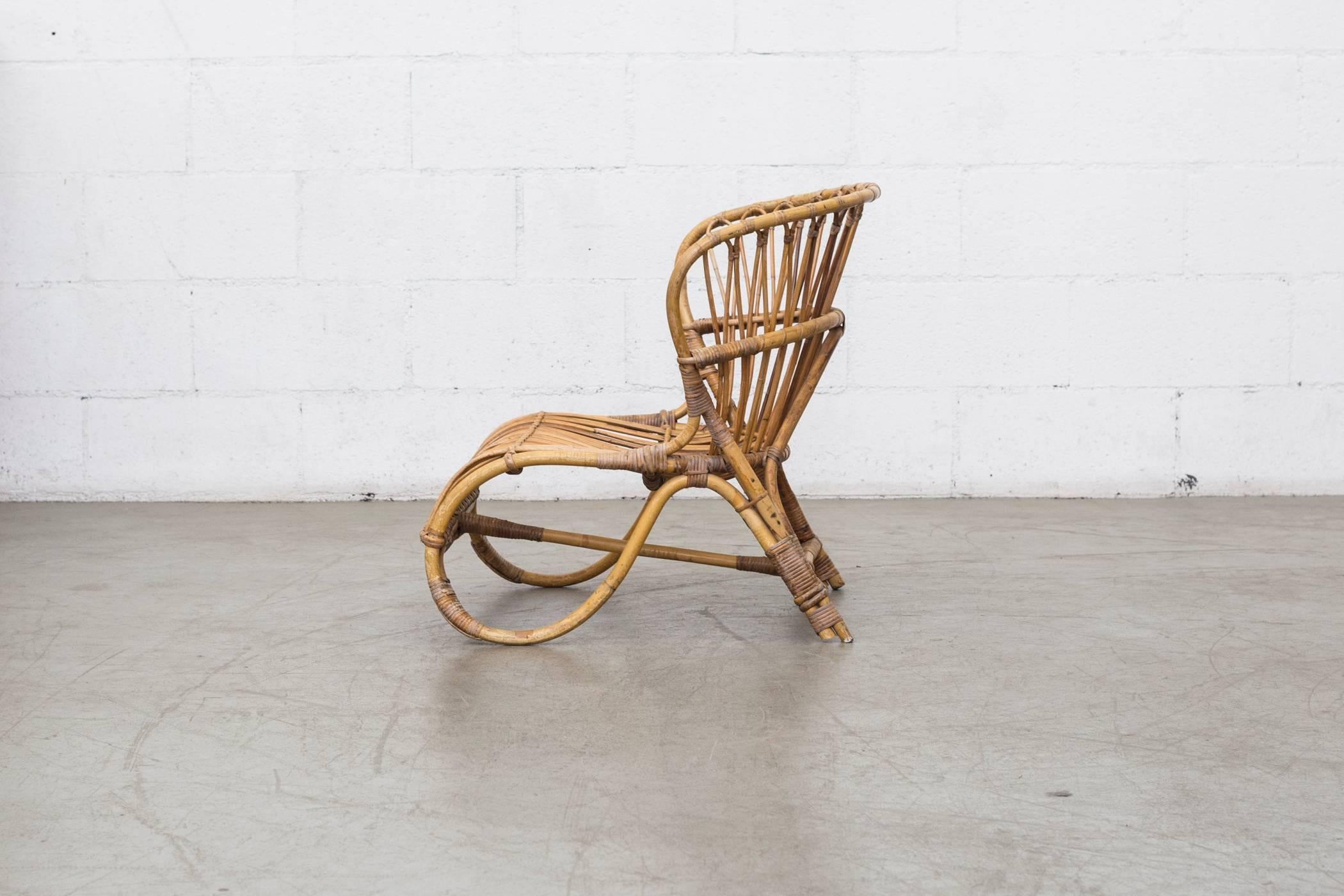 Mid-Century Modern Franco Albini Inspired Slipper Chair