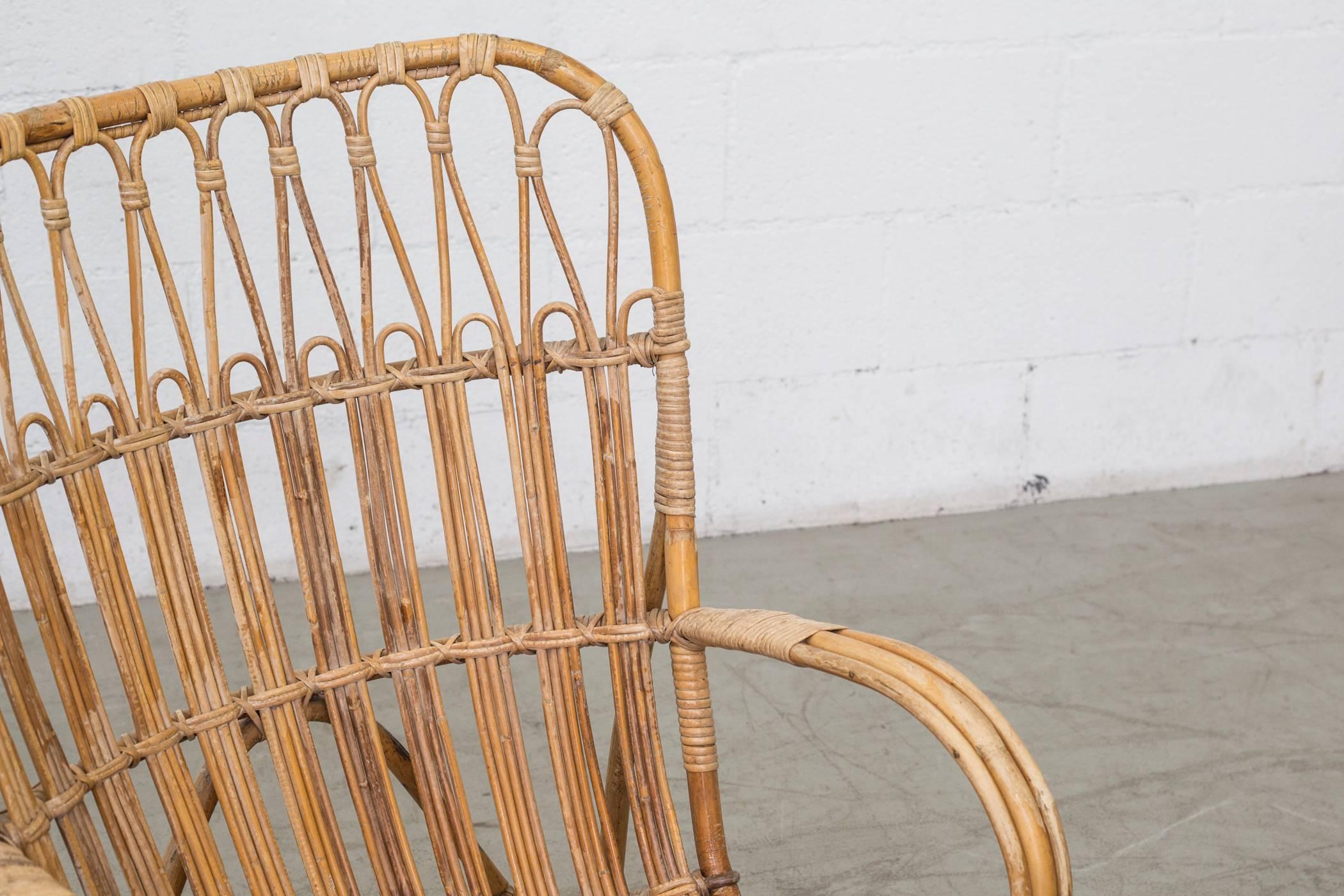 Franco Albini Inspired High Back Lounge Chair 3