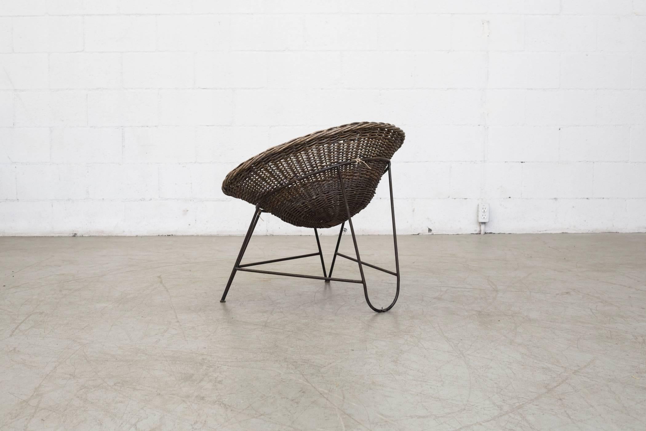 basket woven chair
