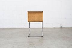 Mies van der Rohe MR10 Wicker and Chrome Chairs