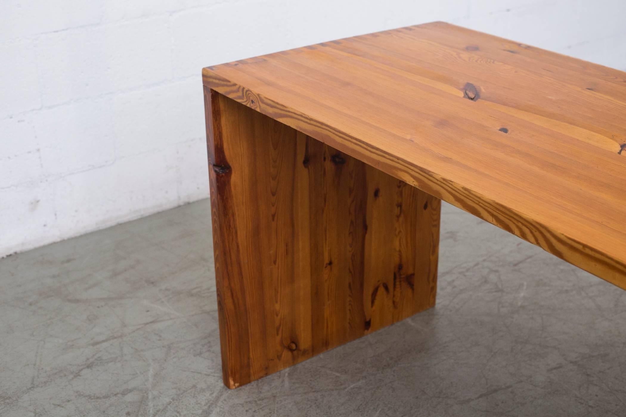 Mid-Century Modern Ate Van Apeldoorn Pine Perriand Style Desk or Table