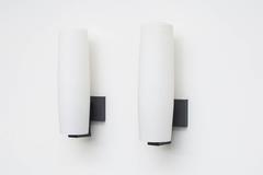 Pair of Philips Wall Mount Milk Glass Sconces