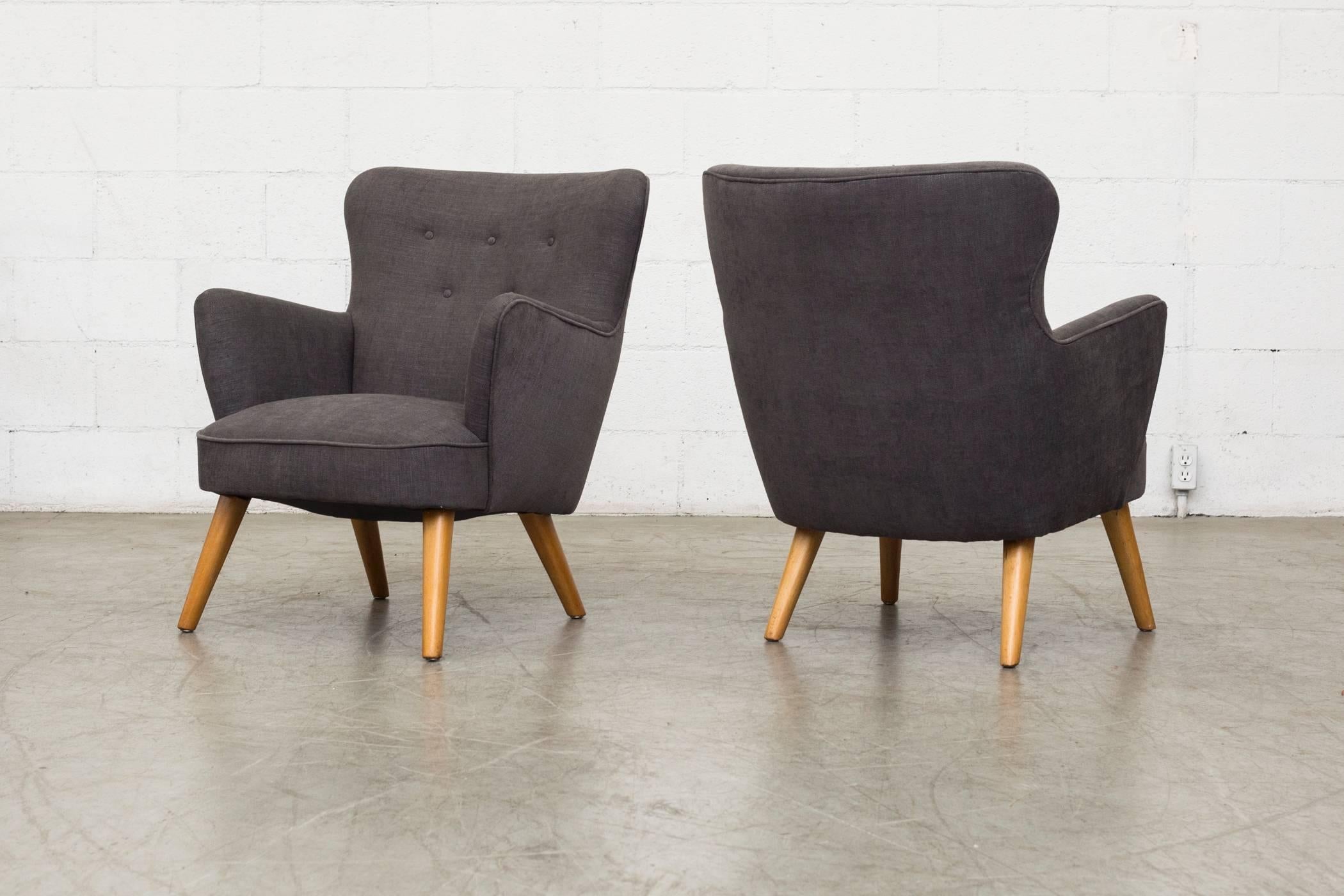 Dutch Pair of Theo Ruth Armchairs for Artifort