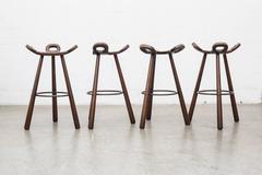 Sergio Rodrigues Style Bar Stools