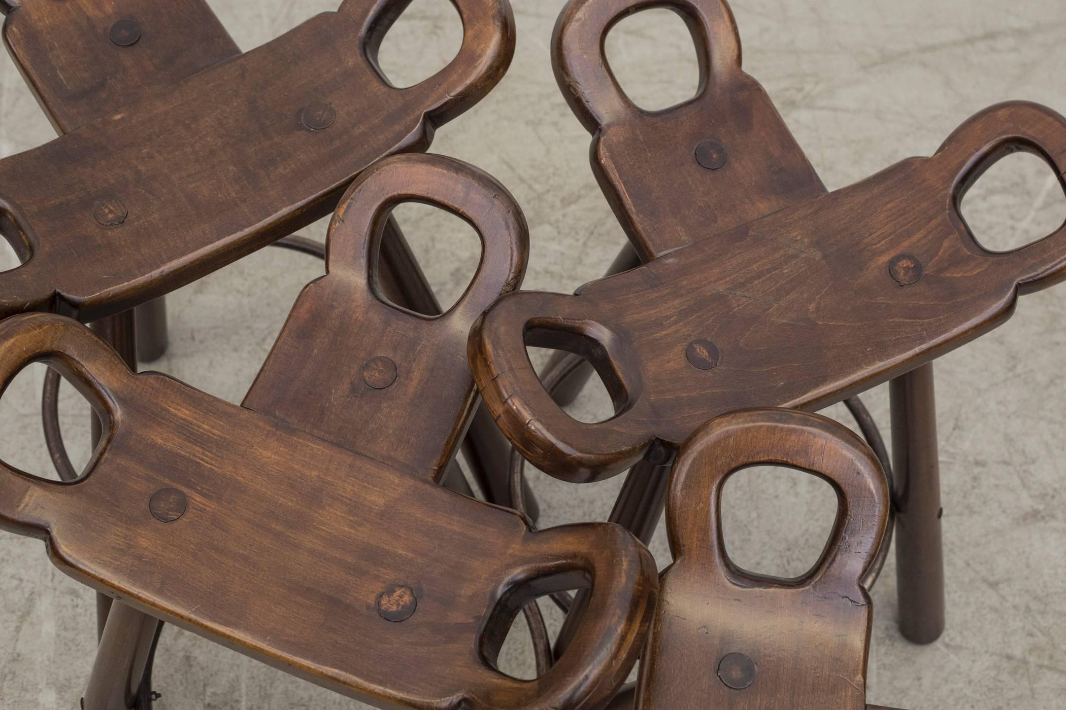 Spanish Sergio Rodrigues Style Bar Stools