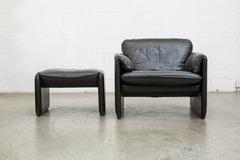 Leolux Bora Bora Leather Lounge Chair and Ottoman