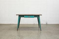 Vintage Tolix Enameled Metal Table