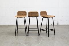 Set of Four Charlotte Perriand Style Bar Stools