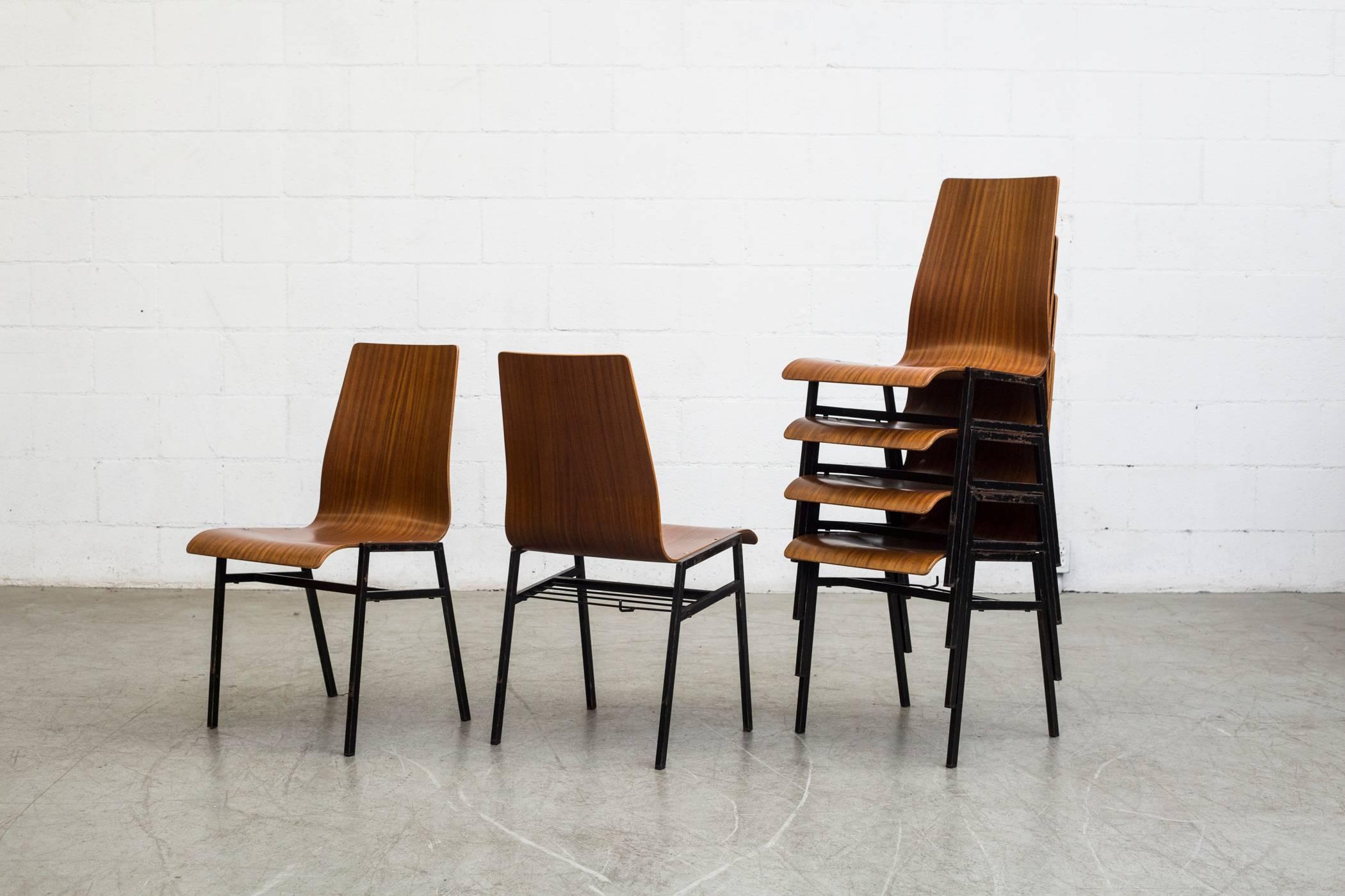 Thonet Style Stacking Bent Plywood School Chairs In Good Condition In Los Angeles, CA