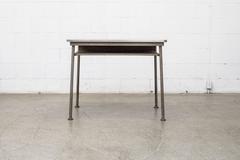 Rare Red Topped Ahrend Industrial Desk with Cubby