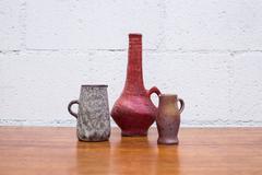 Set of Three Small Mid-Century Dutch Ceramics Grouping