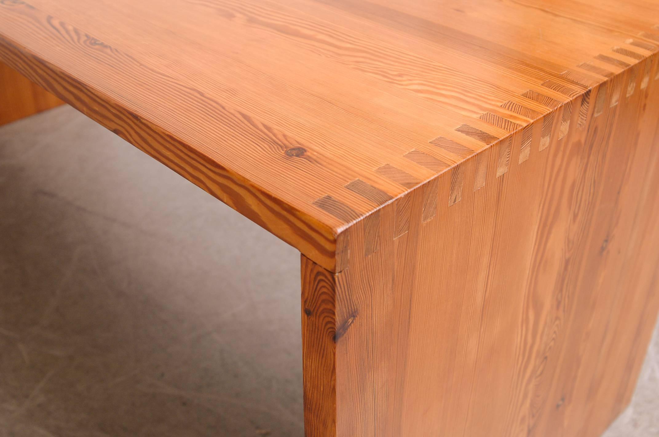 Mid-20th Century Ate Van Apeldoorn Light Pine Perriand Style Desk or Table