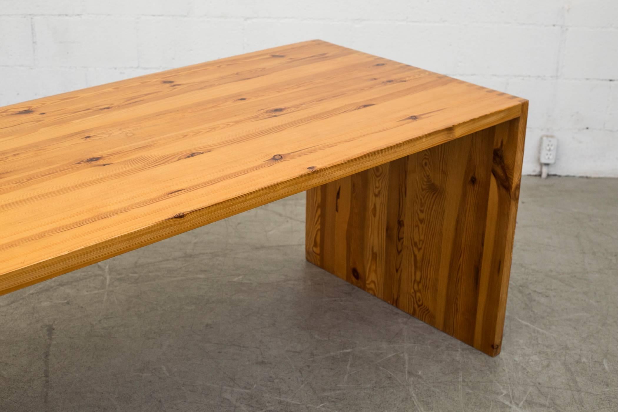 Ate Van Apeldoorn Pine Perriand Style Desk or Table In Good Condition In Los Angeles, CA