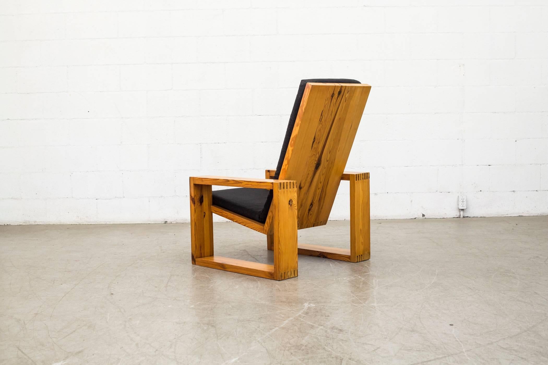 Ate Van Apeldoorn Pine Lounge Chair In Good Condition In Los Angeles, CA