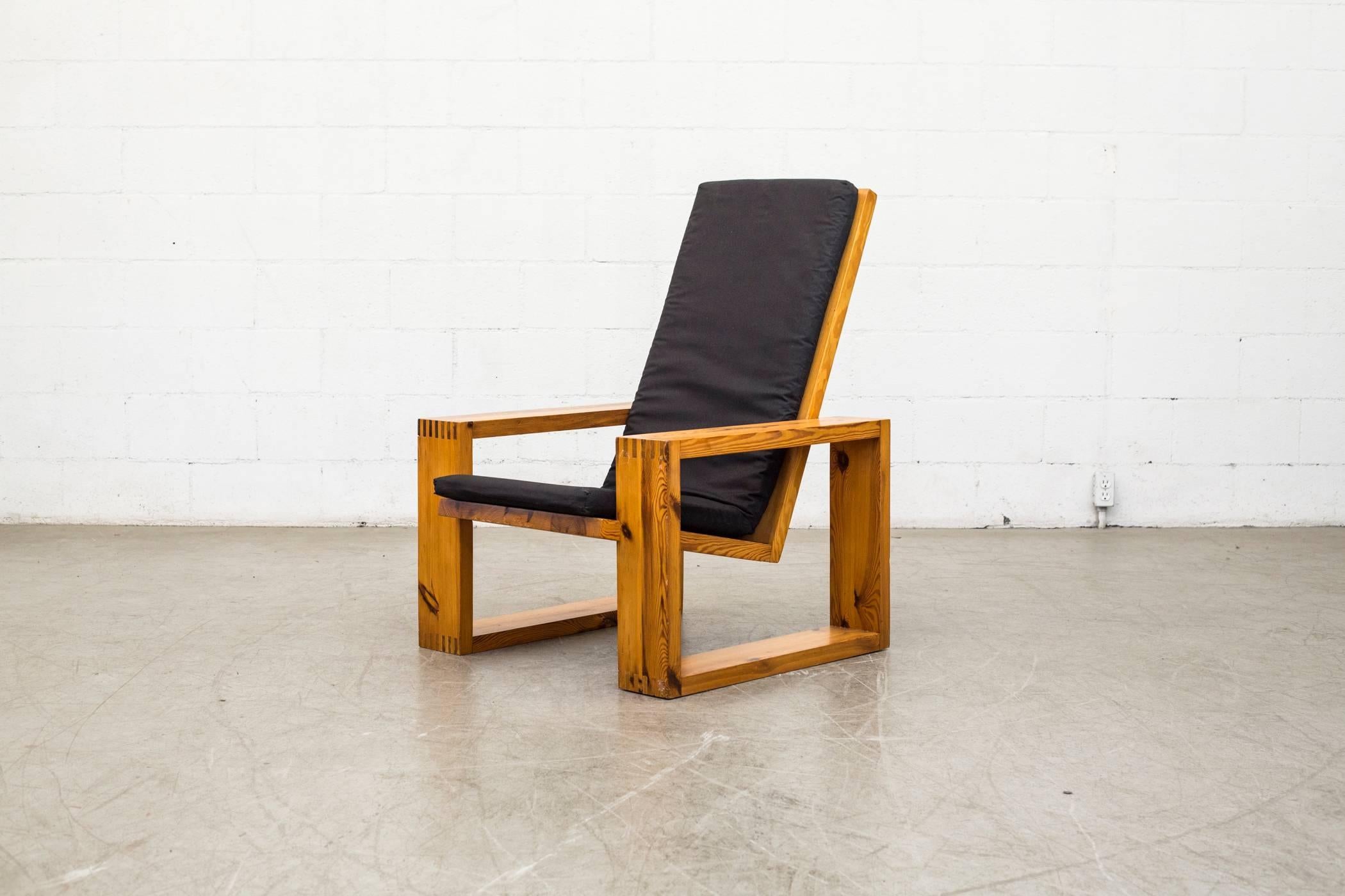 Mid-Century Modern Ate Van Apeldoorn Pine Lounge Chair