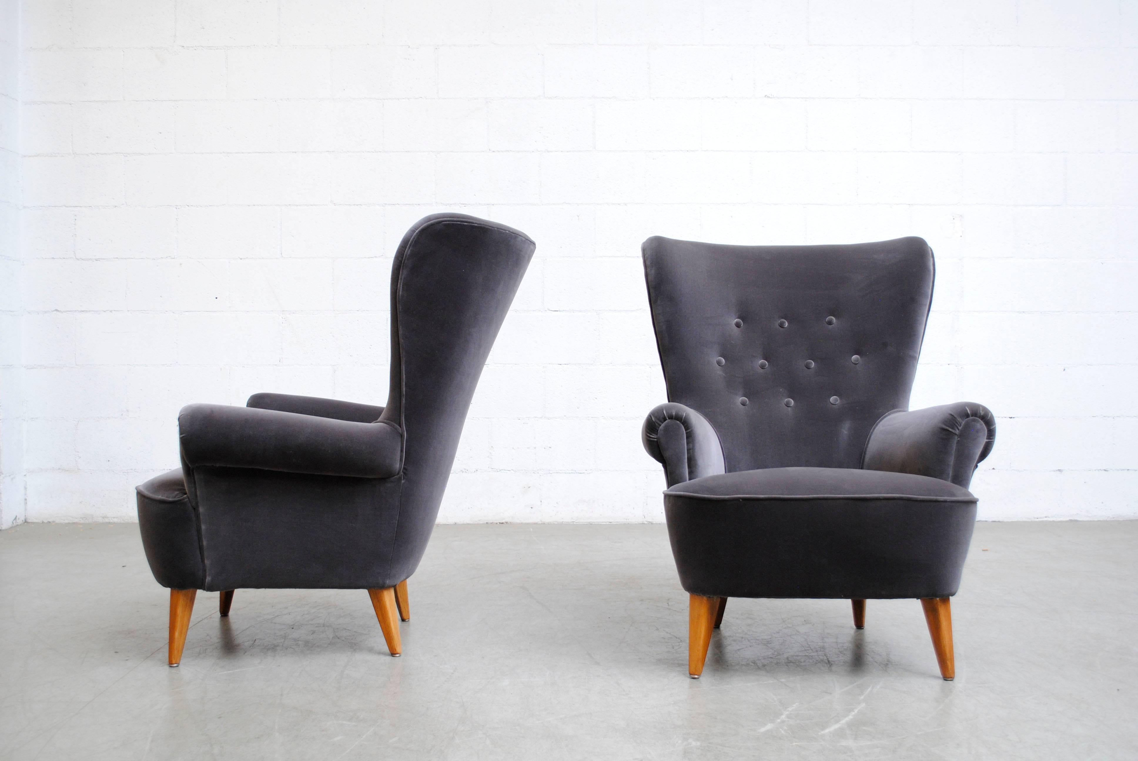 Mid-Century Modern Pair of Theo Ruth Lounge Chairs by Artifort