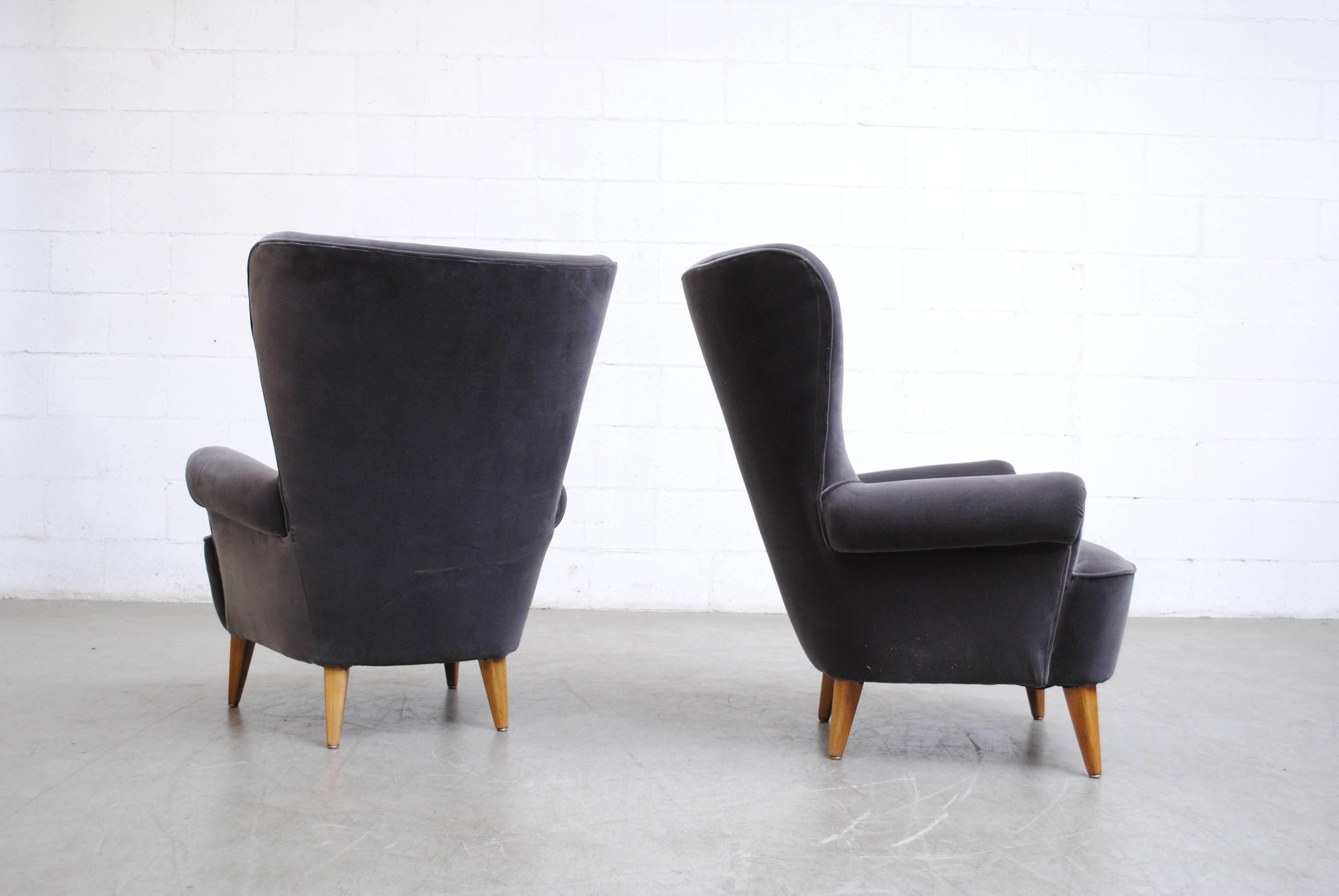 Dutch Pair of Theo Ruth Lounge Chairs by Artifort