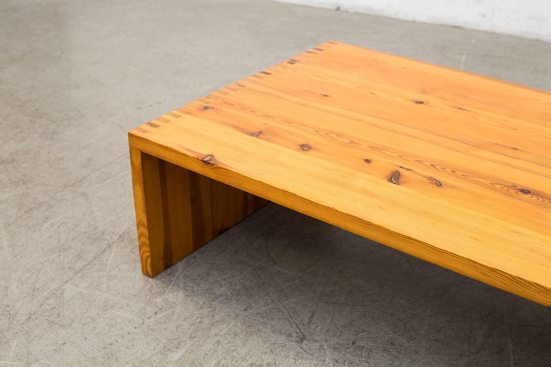 Aat Van Apeldoorn Pine Wood Coffee Table or Bench In Good Condition In Los Angeles, CA