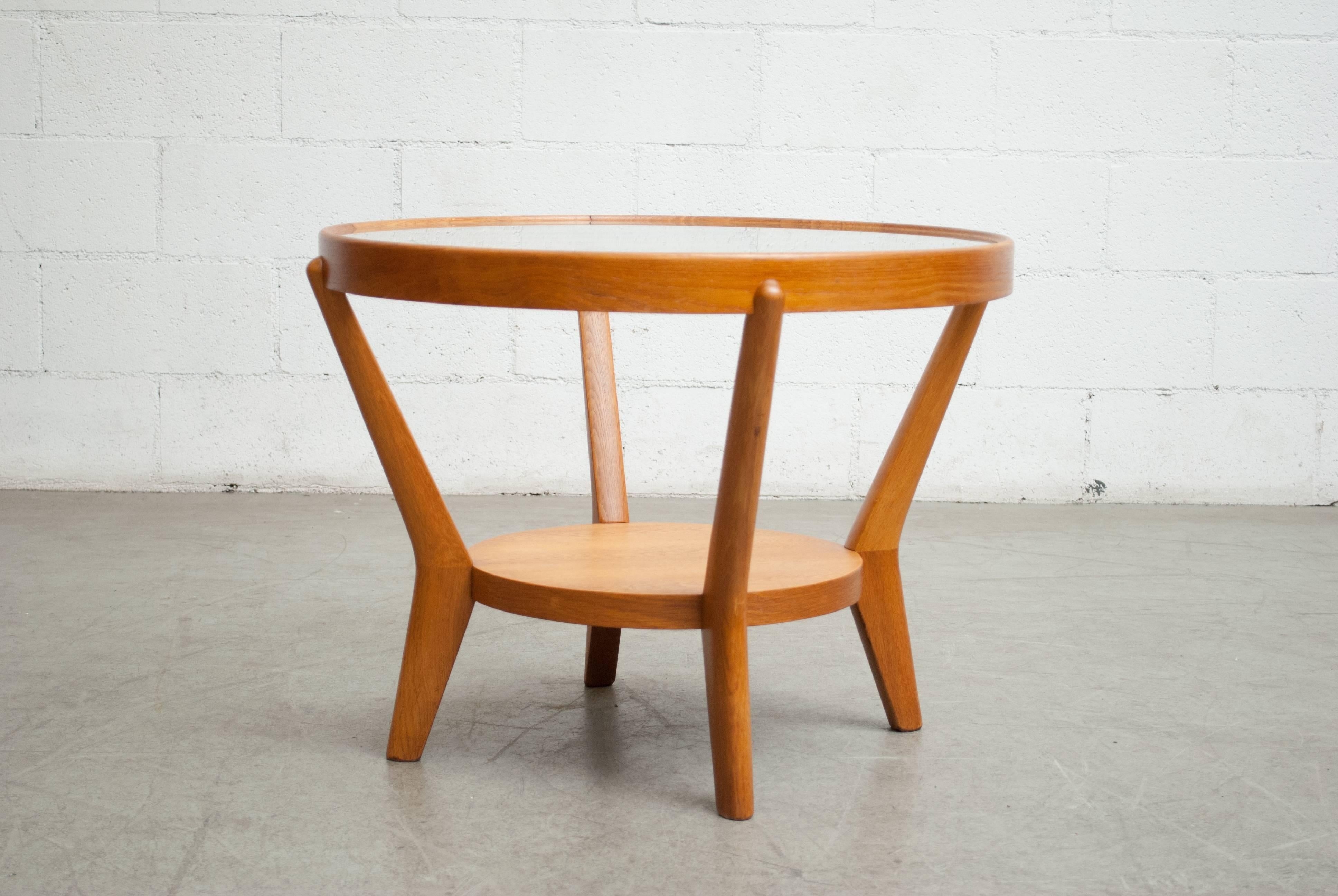 Mid-Century Modern Antonín Kropáček / Karel Koželka Round Side Table