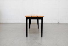 Minimalist Long Blonde Slat Bench