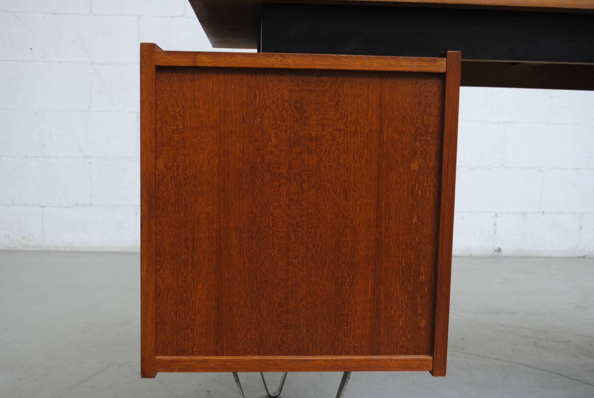 Cees Braakman Desk with Hairpin Legs In Good Condition In Los Angeles, CA
