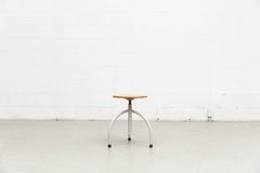 Pair of Cor Alons Designed Oosterwolde Industrial Tripod Stool