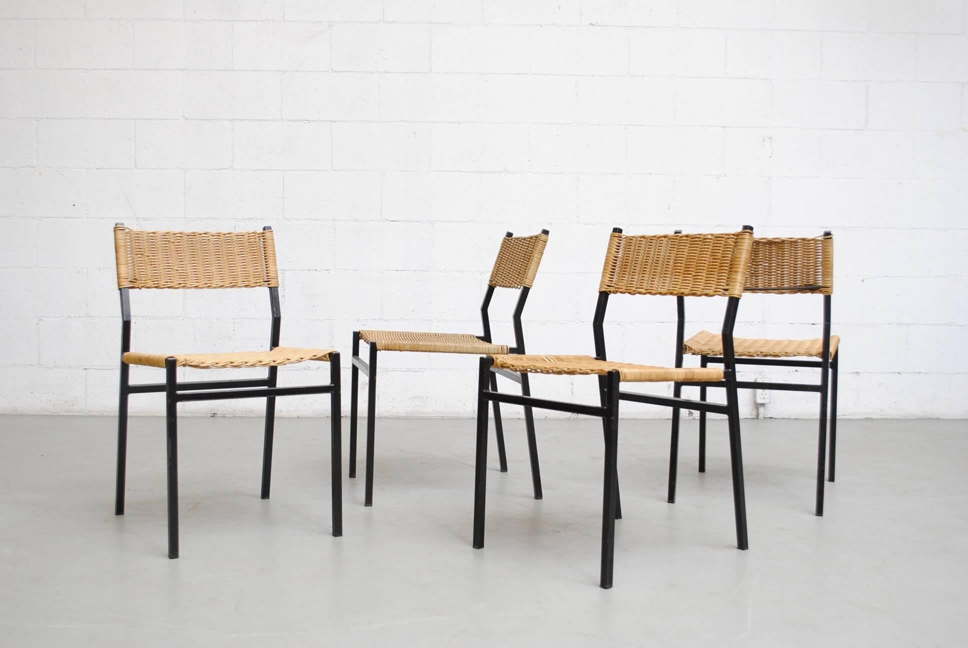 Mid-Century Modern Set of Four Martin Visser Dining Chairs