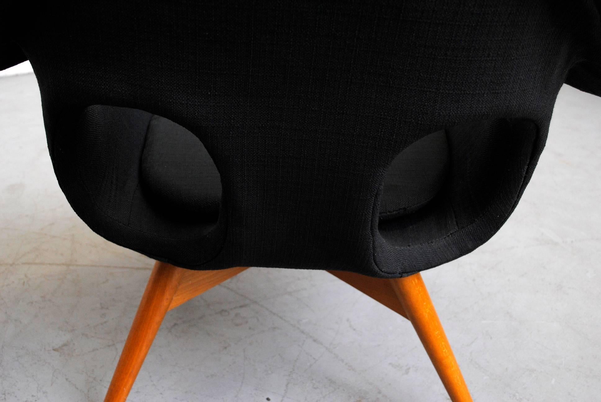 Fabric Pair of Bucket Lounge Chairs by Miroslav Navrátil for Vertex