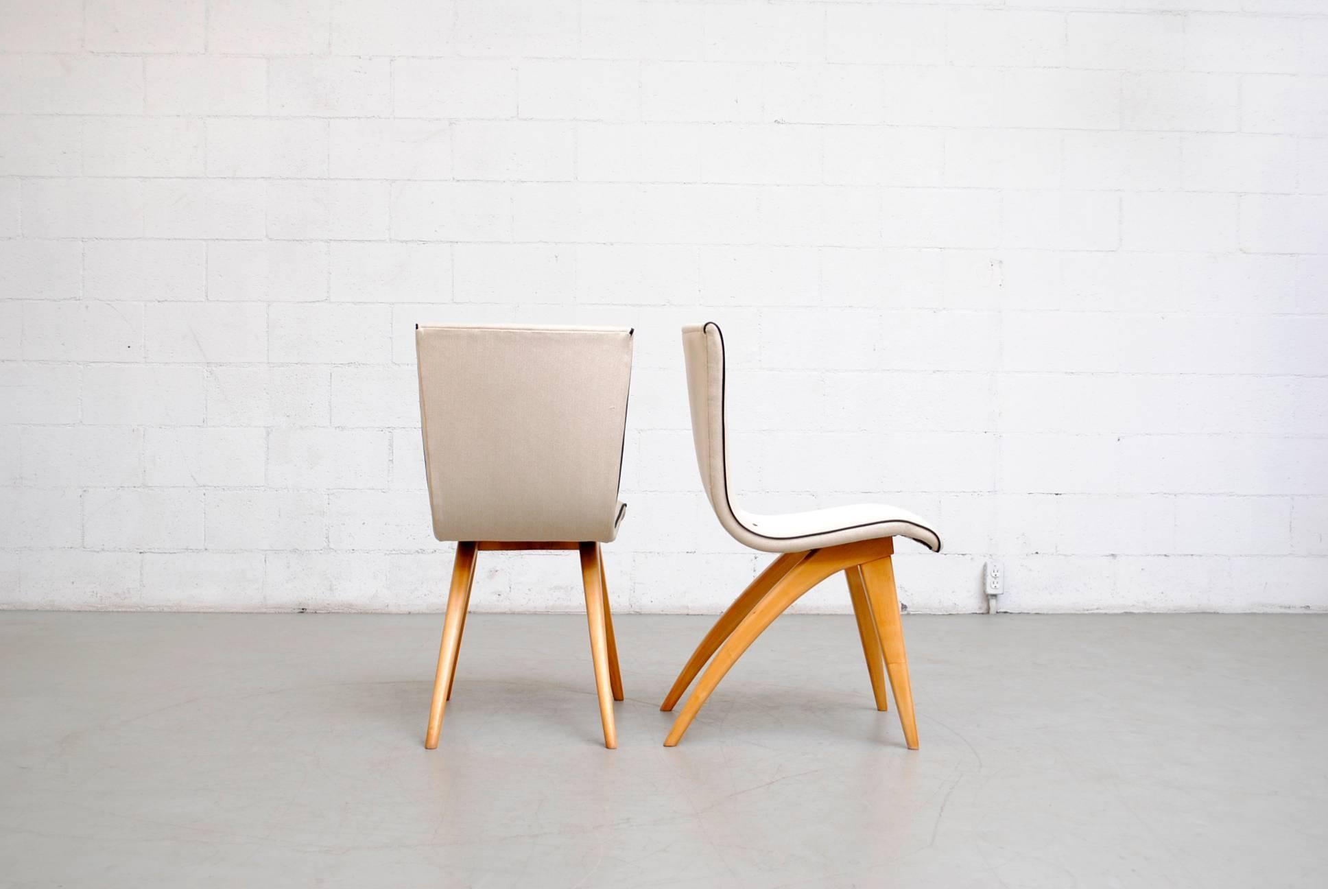 Mid-Century Modern Pair of Van Os Dining Chair from Culemborg