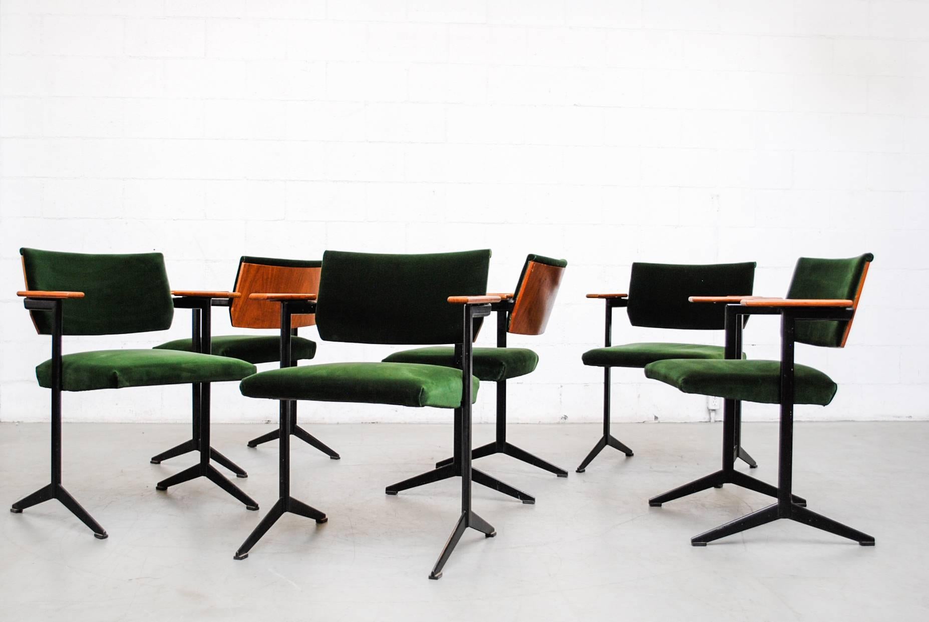 Mid-Century Modern Set of Six Friso Kramer Style Dining Chairs for Auping