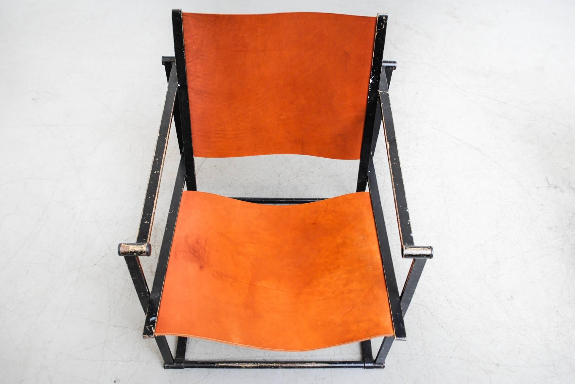 Enameled Pair of Cube Lounge Chairs by Radboud Van Beekum for Pastoe