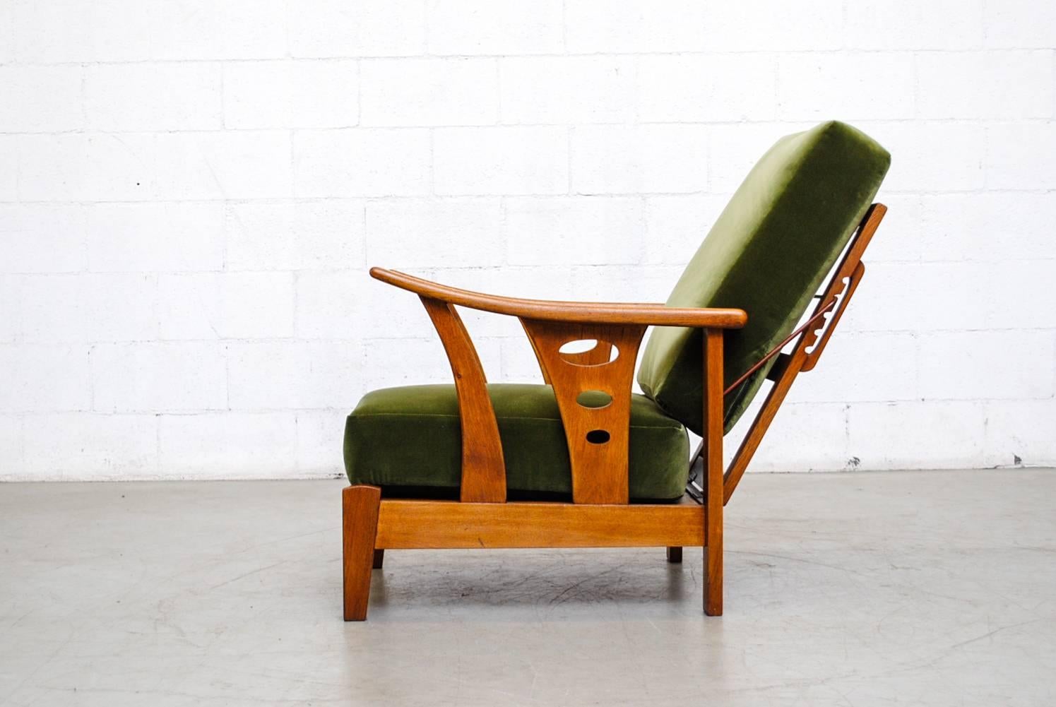 Beautiful Dutch Deco Reclining Lounge Chair 1