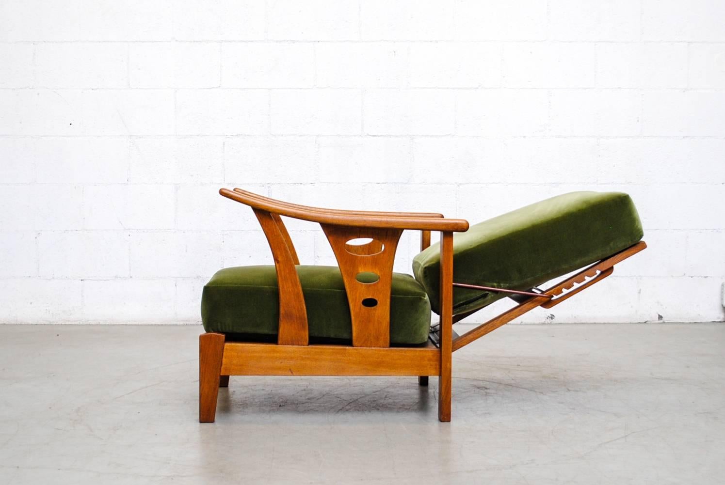 Beautiful Dutch Deco Reclining Lounge Chair 2