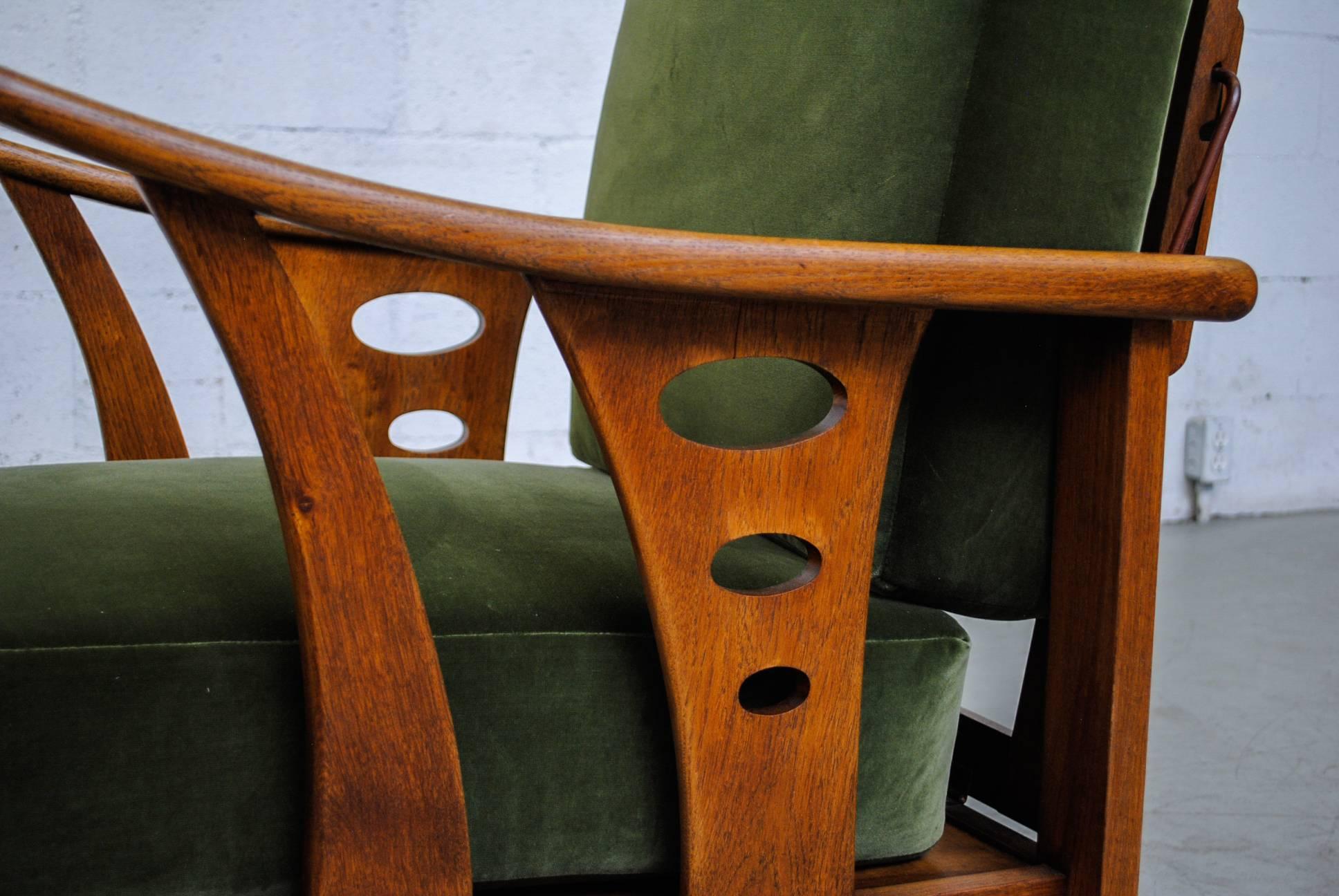 Beautiful Dutch Deco Reclining Lounge Chair 4