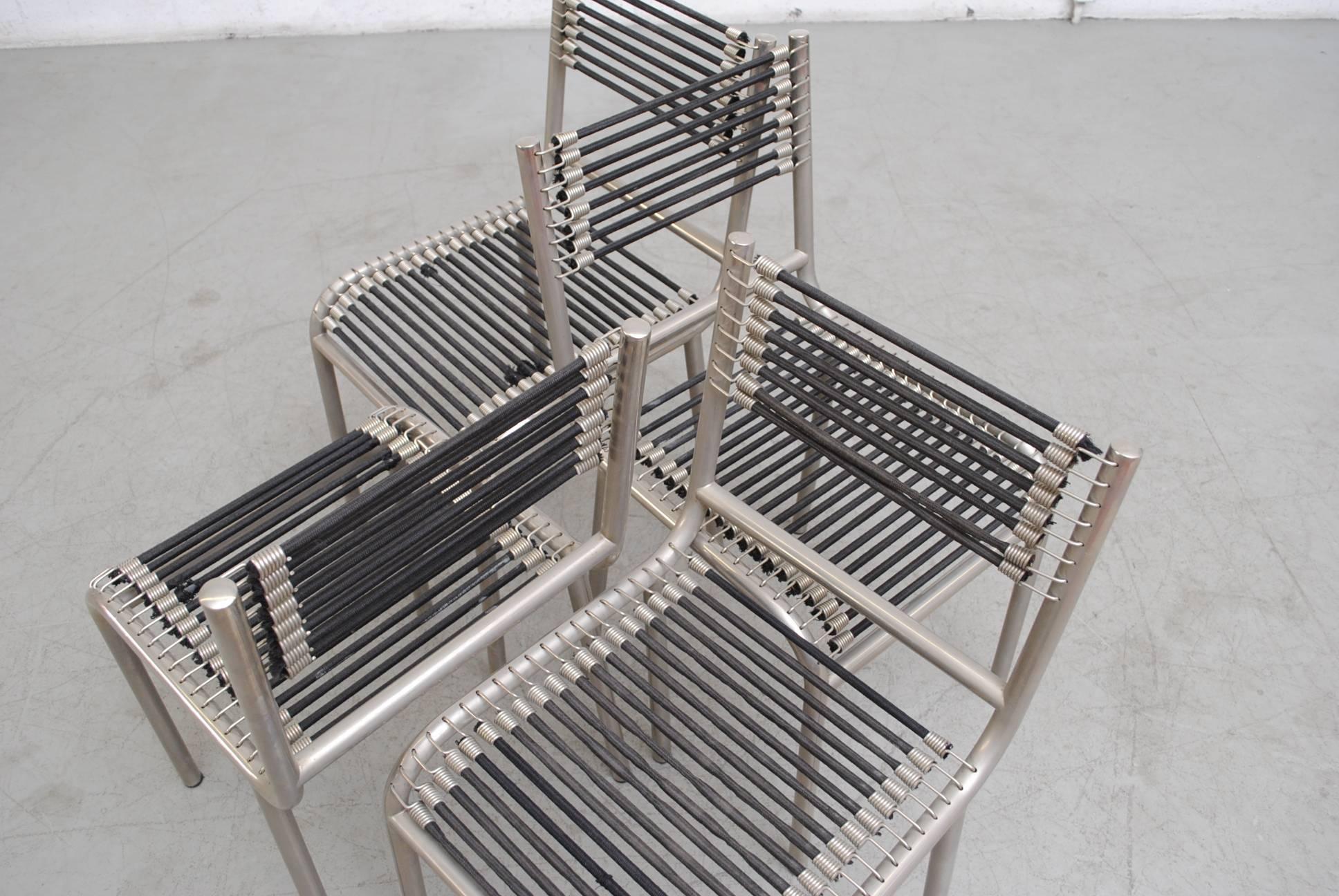 Bauhaus René Herbst Nickel-Plated Sandows Chairs
