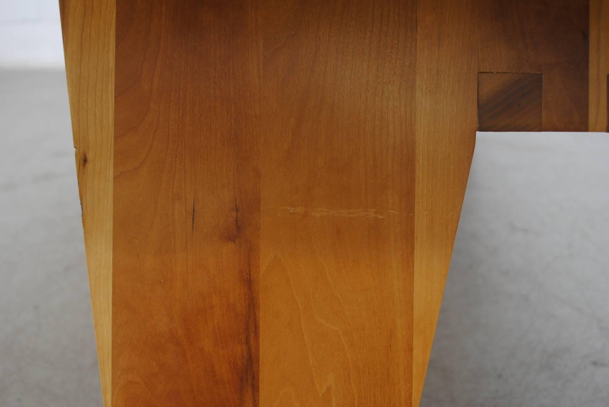 Custom-Made Gerrit Rietveld Inspired Solid Cherry Dining Set 1