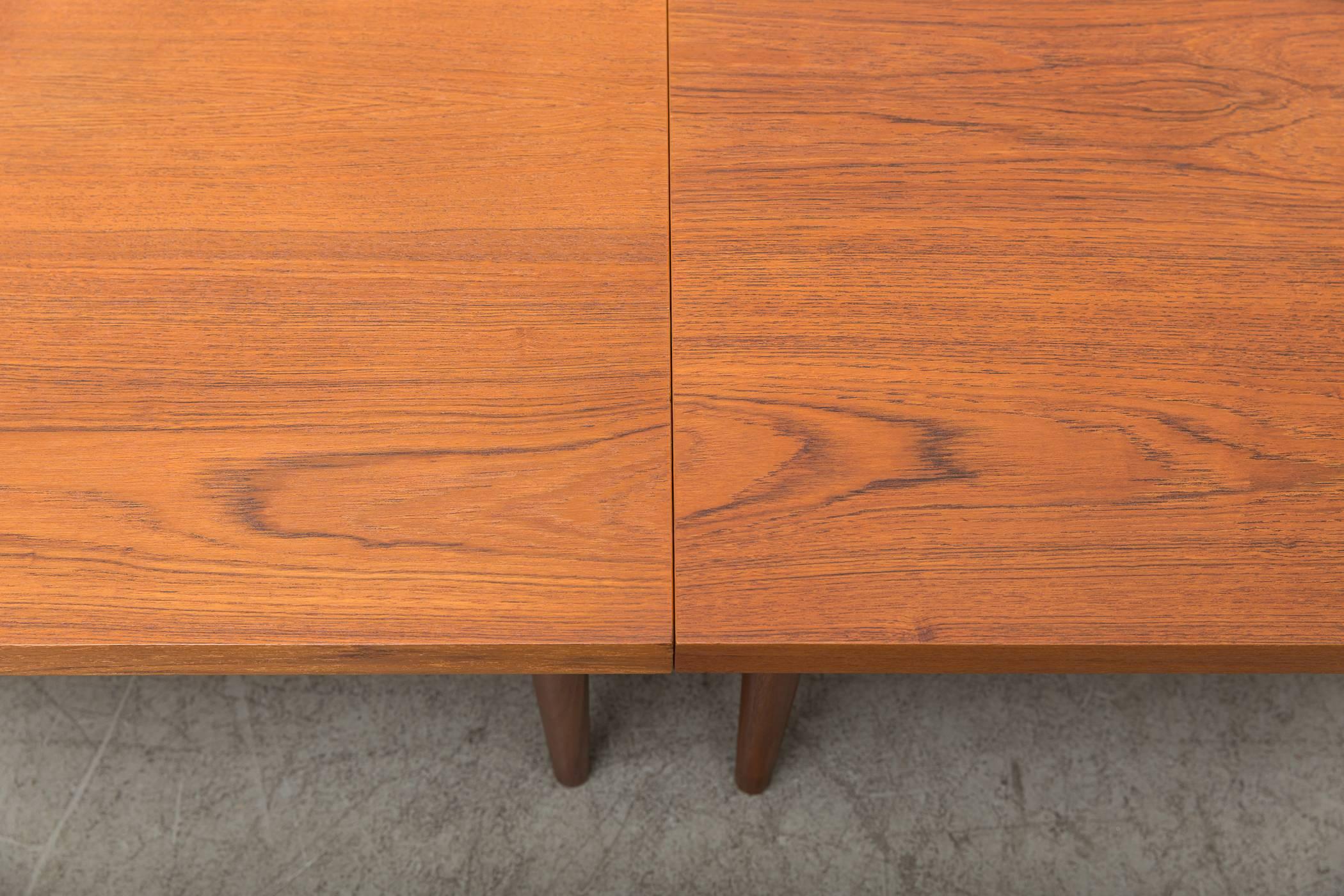 Mid-20th Century Handsome Pair of Square Teak Side or Coffee Tables