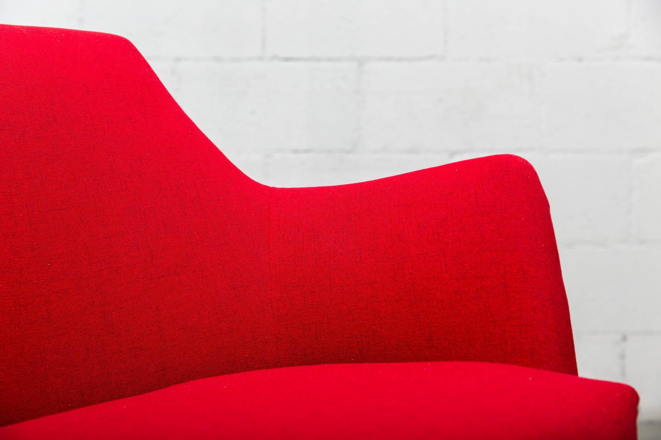 Pair of Red Ekselius Lounge Chairs for Pastoe 2