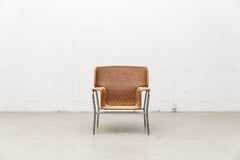 Rare Dirk Van Sliedregt Rattan Throne Lounge Chair