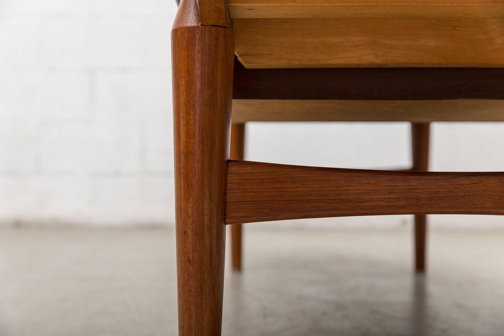 Mid-Century Teak Coffee Table with Storage Drawer 4