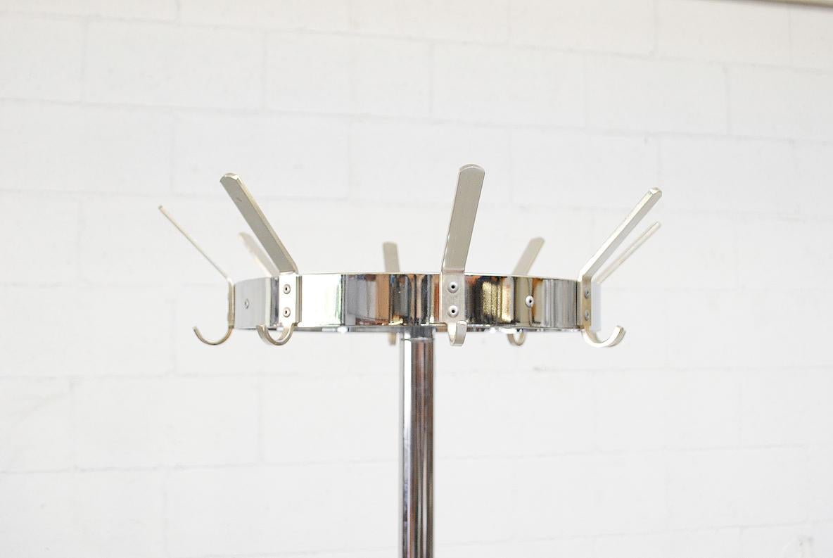 Mid-Century Modern Industrial Gispen Coat Rack in Chrome