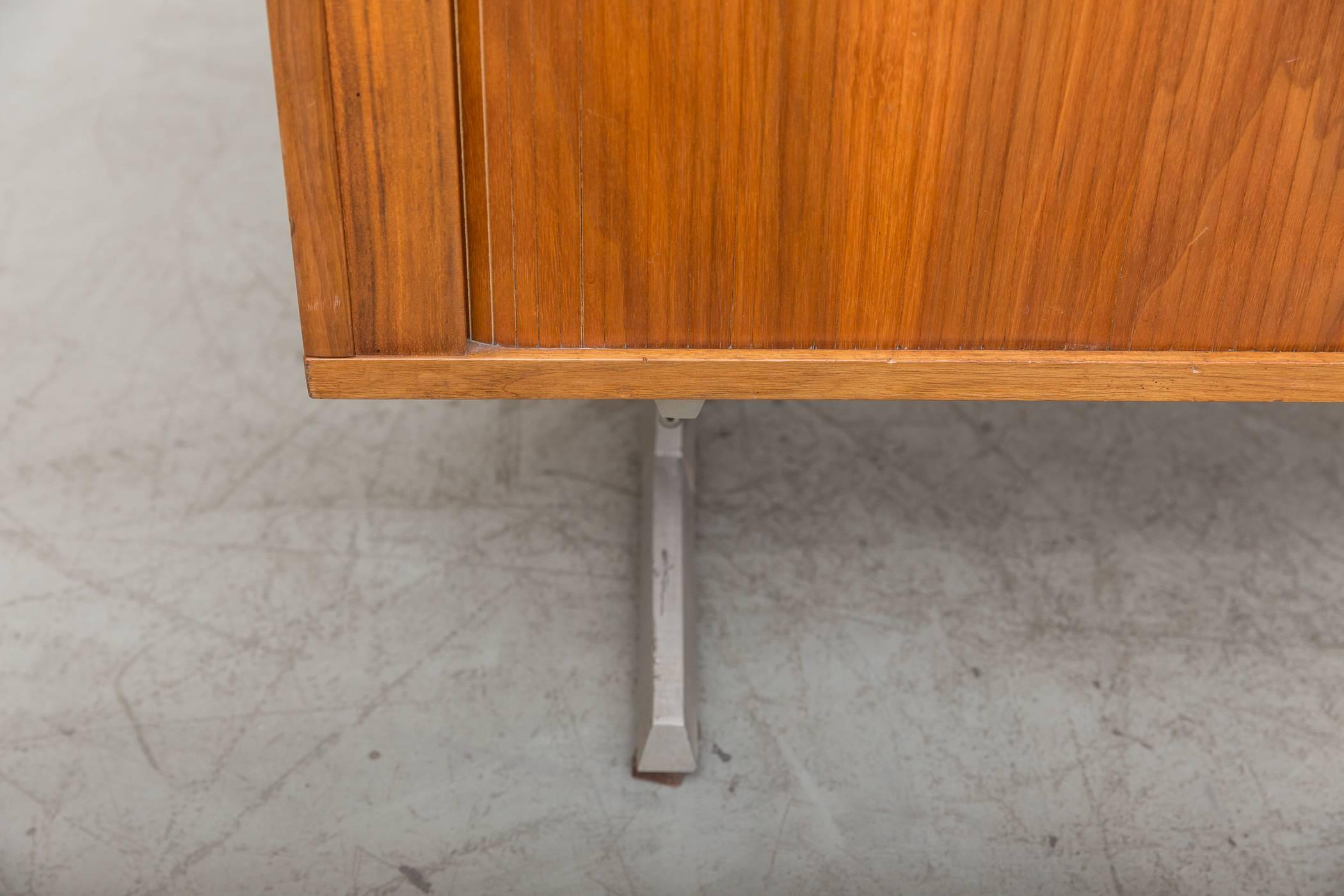 Teak Credenza with Tambour Doors 2