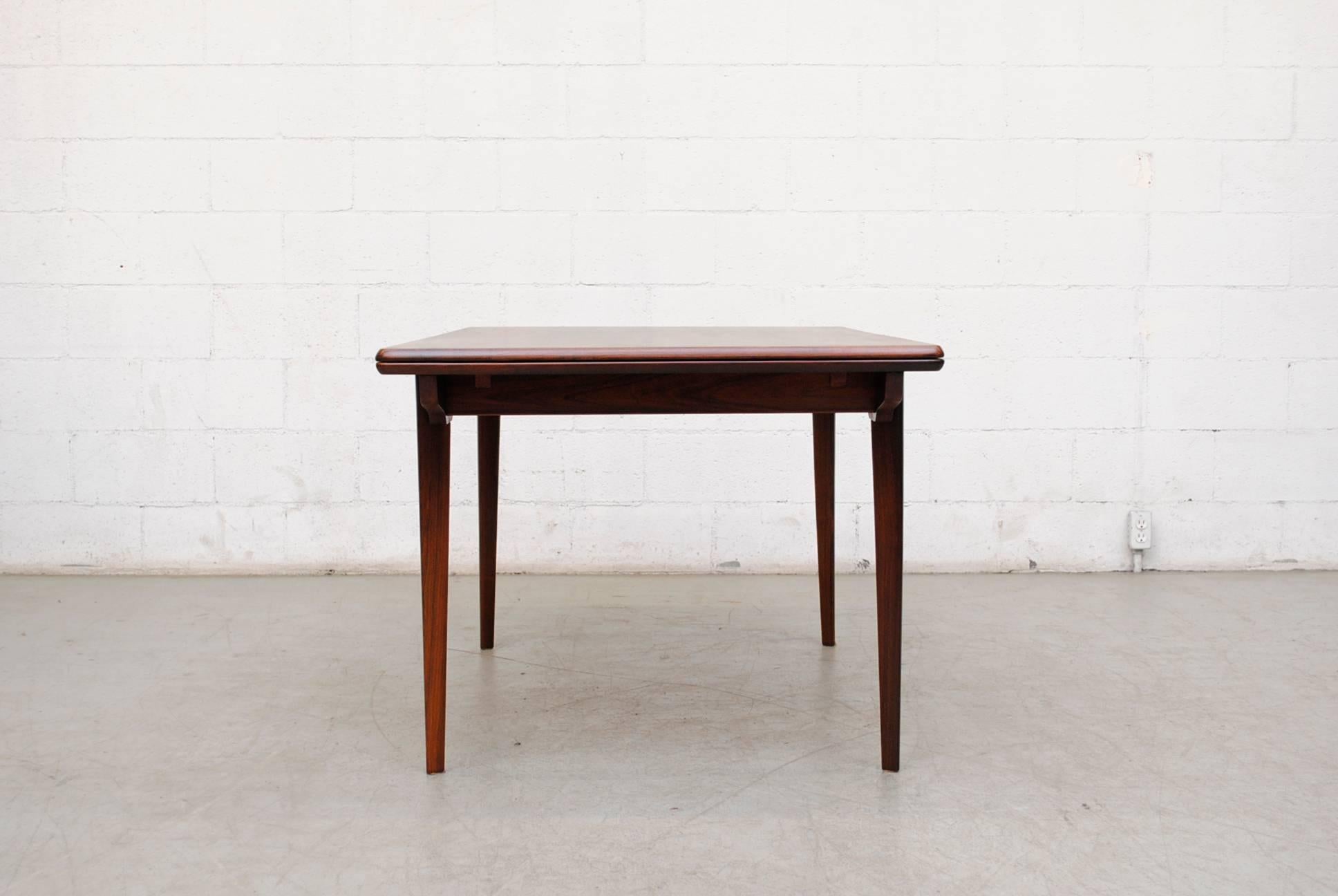 Mid-Century Modern Danish Rosewood Dining Table with Extension Leaves