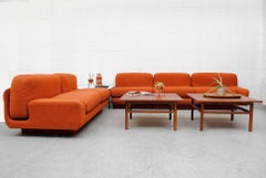 Mod 1970s Rust Sectional Sofa