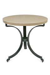 Patinated Iron Gueridon with Marble Top, France, circa 1950s