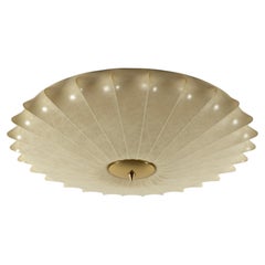 Large Mid-century Modern Cocoon Flush Mount Ceiling or Wall Lamp, Germany 1960s