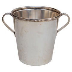 Art Deco Silver Plated Ice Bucket, Wine Cooler, Champagne Chiller - France 1940s