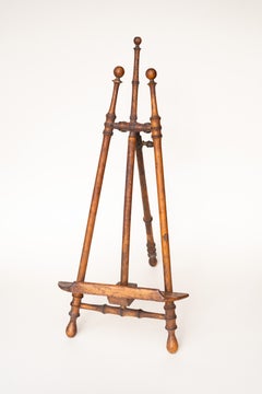 Napoleon III Faux Bamboo Turned Wood Tabletop Easel / Bookstand, France 19th C.