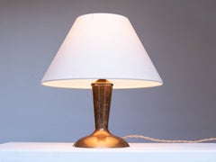 1970s Italian Modernist Solid Bronze Table Lamp - Minimalist Bronze Table Lamp